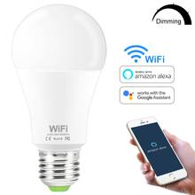 Smart Light Lamp Wifi Bulb 15W E27 B22 Dimmable LED Night Light 110V 220V Voice Control Compatible with Amazon Alexa Google Home 2024 - buy cheap