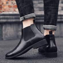 high quality mens luxury fashion chelsea boots autumn winter genuine leather shoes pointed toe ankle boot outdoor street botas 2024 - buy cheap
