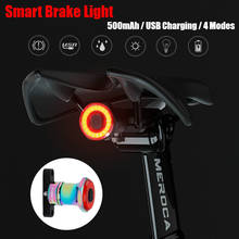 Luz traseira de bicicleta, luz de freio com sensor automático, lâmpada traseira de ciclismo, ipx6, à prova d'água, carregamento usb, luzes led, luz traseira de bicicleta 2024 - compre barato