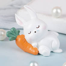 1/10PCS Cute Rabbit Easter Decoration Miniature Hare Animal Figurine Resin Craft Mini Bunny Garden Ornament 2024 - buy cheap