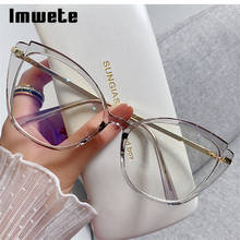 Imwete TR90 Cat Eye Eyeglasses Frames Women Men Blue Light  Glasses Frame Office Glasses Fashion Transparent Spectacle Frames 2024 - buy cheap
