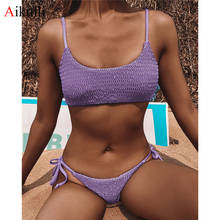 Conjunto de Bikini Bandage con sujetador acolchado para Mujer, traje de baño Sexy con realce, ropa de playa para verano, 2021 2024 - compra barato