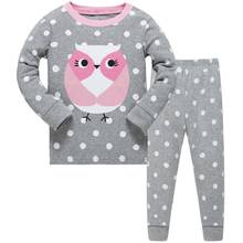 Новые брендовые пижамы для девочек детская одежда для сна с животными пижамы для девочек пижама с рисунком совы, детская одежда для сна пижамы для детей от 3 до 8 лет 2024 - купить недорого
