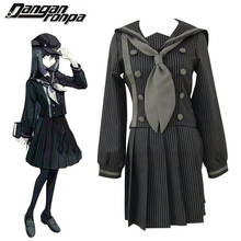 Fantasia de cosplay danganronpa v3, fantasia de saigueiro shuichi para cosplay, uniforme escolar com saias + blusa + gravata borboleta + chapéu 2024 - compre barato