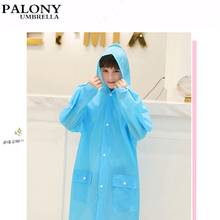 Kids Long Transparent Plastic Rain Coat Waterproof Hooded Rainwear Girl Boy Rain Jacket Children's Thick Raincoat Poncho 2024 - купить недорого