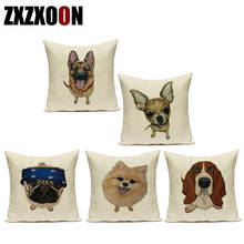 Animals Husky French Bulldog Pets Lovely Dogs Polyester Decorative Pillow Cushion Cover for Living Room Decoration Pillowcase 2024 - buy cheap