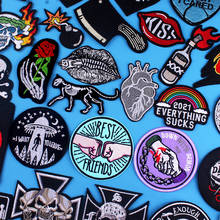 Heart Lips Patch Hippie Patches On Clothes Punk Rock Patch Biker Embroidered Patches For Clothes Fashion Cloth Patch Badges 2024 - buy cheap
