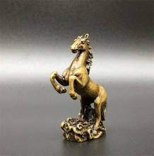 Copper Statue Chinese Archaize Pure Brass Carving Animal Statue Solid Horse Small Statue 2024 - buy cheap