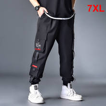 Men Jogger Streetwear Casual Cargo Pant Oversize Sweatpants Pocket Elastic Waist Trousers Plus Size 6XL 7XL HX409 2024 - buy cheap