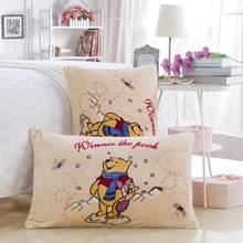 3D Winnie the Pooh Pillow case for Kids bedroom decor Flannel fabric pillow covers 48*74cm Boy's home bedding shams Disney Print 2024 - buy cheap