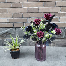 Flores artificiais rosa flores de seda para artesanato flores artificiais para decoração de casa 2024 - compre barato