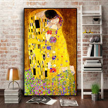 5D DIY Diamond Painting "Classic Artist Gustav Klimt kiss Abstract " Diamond Embroidery Cross Stitch Rhinestone Mosaic Painting 2024 - buy cheap