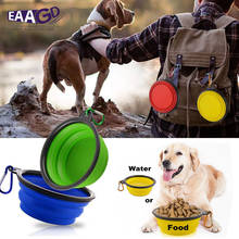 Tigela de cão dobrável e expansível, tigela de viagem portátil para alimentação de água e ração de gatos, 1 peça 2024 - compre barato