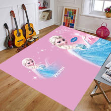 Розовый детский игровой коврик принцессы из мультфильма «Холодное сердце», утолщенный экологически чистый детский коврик для игр, нескользящий коврик для гостиной, коврик для двери 2024 - купить недорого