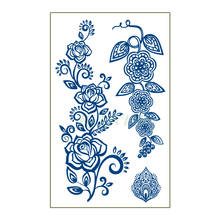 Водостойкая Временная тату-наклейка с соком, цветок, роза, лоза, стойкие татуировки флэш-тату, искусственная тату для мужчин, женщин и мужчин 2024 - купить недорого