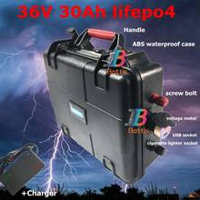 Lifepo4-batería de litio de 36v, 30Ah, USB con BMS para bicicleta de 36v y 1000w, carrito de golf, motocicletas + cargador de 5A 2024 - compra barato