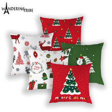 2019 Merry Christmas Cushion Cover Happy Pillow Case Christmas Tree New Year Decorative Pillows 45x45cm Sofa Cushions Covers 2024 - buy cheap