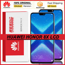 Tela lcd para smartphone, original, sensível ao toque, 100% polegadas, com moldura, para huawei honor 8x 2024 - compre barato