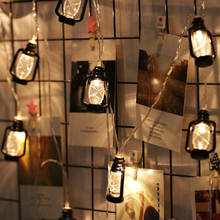 Светодиодная лента-фонарь, миниатюрная керосиновая лампа для внутреннего и наружного дворика, сада, праздника, дома, Рамадана, свадьбы, вечеринки, Рождества, 10 светодиодов 2024 - купить недорого