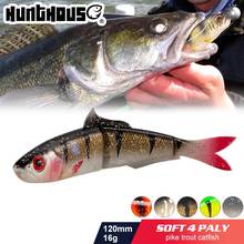 Hunthouse fishing soft lure 4 play Cannibal 3pcs/bag 120mm/16g PVC wobbler silicone swimbait for pike trout catfish pesca 2024 - buy cheap