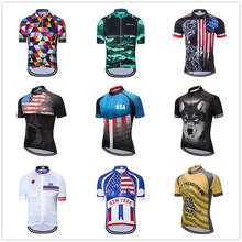 Maillot de Ciclismo profesional para hombre, camisetas de manga corta para bicicleta de montaña, camisetas transpirables para verano, EE. UU. 2024 - compra barato