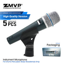5pcs High Quality Version BETA 57 Wired Microphone Professional Supercardioid 57A Instrument Mic for Karaoke Live Vocal Stage 2024 - buy cheap
