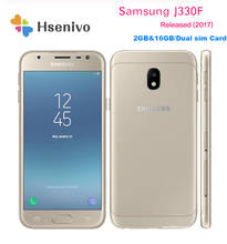 Оригинал, Samsung Galaxy J3 (2017) J330F 5,0 дюймов четырехъядерный процессор 2 Гб оперативной памяти, 16 Гб встроенной памяти, LTE без NFC 13MP камера Dual SIM разблокированный сотовый телефон 2024 - купить недорого