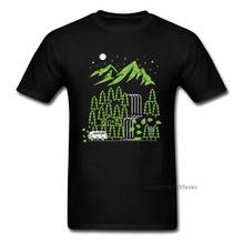 Camiseta naturaleza Believe In, camiseta negra verde para hombre, camiseta gráfica de bosque, ropa de vacaciones, Camiseta de algodón, camisetas de ocio de verano 2024 - compra barato