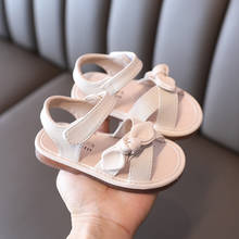 2021 Summer New Girls Open Toe Sandals Children's Bow Soft Bottom Girls Princess Sandals Baby Fashion Toddler Sandals 21-30 2024 - buy cheap