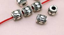 7mm 20 piezas/1 lote de plata tibetana tambores de antiguo suelto cuenta espaciadora conectores para la fabricación de la joyería DIY pulsera fg4s 2024 - compra barato