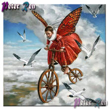 5d Diamond Painting Butterfly Fairy Cycling Bird DIY full Square\Round Rhinestone Embroidery Mosaic pictures girl gifts 2024 - buy cheap