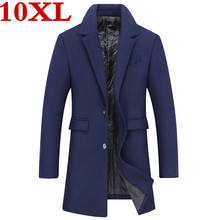 9XL 10XL plus 8XL size 7XL 6XL Casual Woolen Coat Men's Wool Coats & Jackets Winter Cashmere Jacket Man Long Section Overcoat 2024 - buy cheap