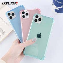 USLION Transparent Solid Color Phone Case For iPhone 11 11 Pro Max X Xs Max XS XR 6 6s 7 8 Plus Soft TPU Silicone Back Cover 2024 - buy cheap