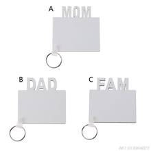 5Pcs Blank Mom Dad Family MDF Keychain Sublimation Heat Transfer Photo Wooden DIY Keychain Keyrings Kit Jewelry Making Wholesale 2024 - buy cheap