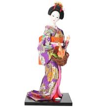 Boneco kimono geisha japonesas, ornamentos de resina kawaii, 30cm, coleção para decoração de casa em miniatura 2024 - compre barato