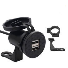 9-24V Dual USB Motorbike Charger Adapter Power Supply Socket for Phone Motorcycle GPS MP4 Dual USB Port Waterproof Handlebar 2024 - buy cheap