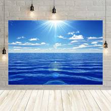 Avezano Summer Blue Sea Sunshine Sky Clouds Background For Photography Children Kids Birthday Party Backdrop Photo Shoot Studio 2024 - buy cheap