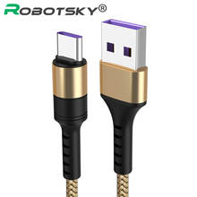 Cable de datos de supercarga tipo C 5A para Honor 20 10, cargador de USB-C DE CARGA RÁPIDA, cable de datos de teléfono para Huawei Mate P30 P20 Pro 2024 - compra barato