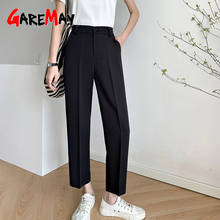 GareMay Women Korean Style Summer Capri Pants Ladies Black Classic Solid Color Zip Elegant Casual Women's Office Trousers Slim 2024 - buy cheap