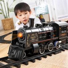 Carrinho de brinquedo para crianças, conjunto de trem elétrico de fundição em escala, dinâmico, a vapor, conjunto de ferrovia, profissional, circuito de brinquedos, presente 2024 - compre barato