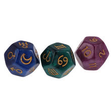 3pcs Pearl 12-sided Astrology Dice D12 Dies For Constellation Divination Toy 2024 - buy cheap