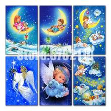 5d Diy Diamond Painting Cross Stitch Diamond Embroidery Full Mosaic Gift Moon angel Posters Wall Stickers Patterns & Blueprints 2024 - buy cheap