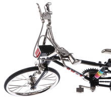 Модель велосипеда из сплава 1/10, имитация гоночной модели, украшение в подарок, черный 2024 - купить недорого