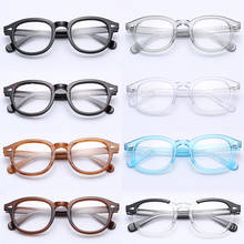 Круглые ацетатные оптические прозрачные очки, очки с прозрачными линзами, ретро очки для близорукости, оптические очки для мужчин и женщин по рецепту 2024 - купить недорого
