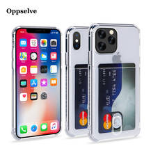 Oppselve-funda de TPU suave de silicona transparente para móvil, carcasa transparente de lujo para 13 12 Mini 11 Pro Max SE 2020 7 8 6 6S Plus X XS MAX XR 2024 - compra barato