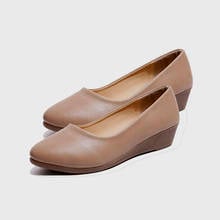 LIHUAMAO wedges shoes women shoes slip on pointed toe ladies high heel pumps party comfort office lady shoes 2024 - buy cheap