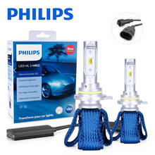 Philips-lâmpadas led para farol de neblina 9012 k, hir2 6000, luz led para carro, diodo automático, philips ultinon essential 2024 - compre barato