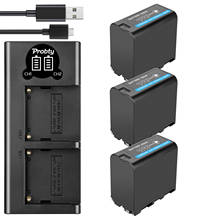 Bateria com indicador de potência led e carregador de led, de alta qualidade, 8800mah 2024 - compre barato