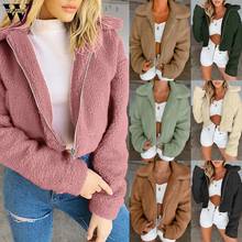 Womail coat Sweatshirt Fleece Fur Coat 2019 Women Autumn Winter Warm Soft Jacket Thick Plush Zipper Overcoat Short Outerwear S17 2024 - buy cheap