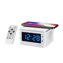 Cyboris Remote Control Multifunctional Bluetooth Alarm Clock Speaker Wireless Charging FM Alarm Clock Radio Home Smart Speaker 2024 - buy cheap